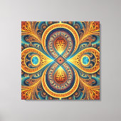 Levendige fractale kunst canvas afdruk (Voorkant)