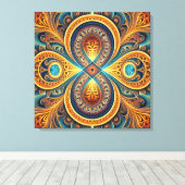 Levendige fractale kunst canvas afdruk (Insitu (Houten vloer))