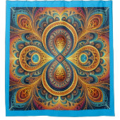 Levendige fractale kunst douchegordijn (Voorkant)