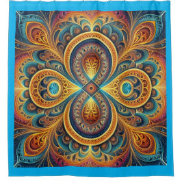 Levendige fractale kunst douchegordijn