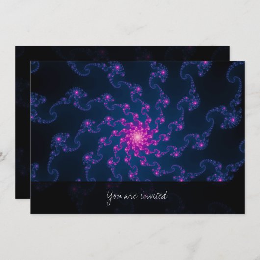 Levendige fractale kunst kaart (Voorkant / Achterkant)