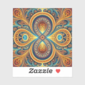 Levendige fractale kunst sticker (Vel)