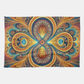Levendige fractale kunst theedoek (Horizontaal)