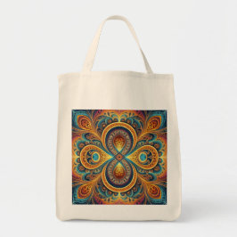 Levendige fractale kunst tote bag