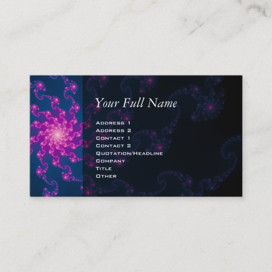 Levendige fractale kunst visitekaartje (Voorkant)