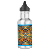 Levendige fractale kunst waterfles  (Links)