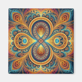 Levendige fractale kunstmagneet magneet