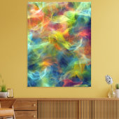 Levendige Fractale Nevel Wervelende Energie Canvas Afdruk (Insitu (Woonkamer))