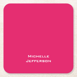 Levendige framboos rozeachtig rood modern stijlvol kartonnen onderzetters