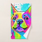 Levendige Franse Bulldog Puppy Art Bad Handdoek (Handdoek)