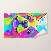 Levendige Franse Bulldog Puppy Art Bad Handdoek (Handdoek)