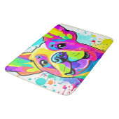 Levendige Franse Bulldog Puppy Art Badmat (Gekanteld)