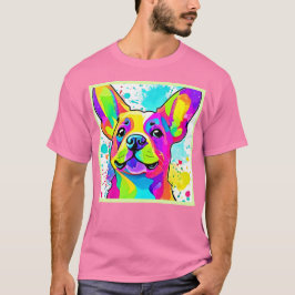 Levendige Franse Bulldog Puppy Art T-shirt