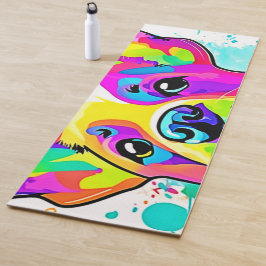 Levendige Franse Bulldog Puppy Art Yogamat