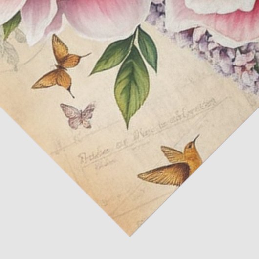 Levendige Franse Collage Decoupage | Parijse Vinta Tissuepapier (Detail)