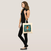 Levendige Frida Geïnspireerde Folk Art Tas (Voorkant (model))