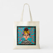 Levendige Frida Geïnspireerde Folk Art Tas (Achterkant)