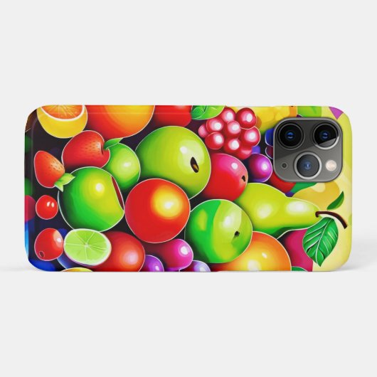 Levendige Fruit Medley Art Case-Mate iPhone Case (Achterkant (horizontaal))