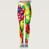 Levendige Fruit Medley Art Leggings (Voorkant)