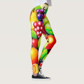 Levendige Fruit Medley Art Leggings (Rechts)