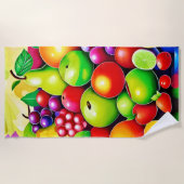 Levendige Fruit Medley Art Strandlaken (Voorkant)