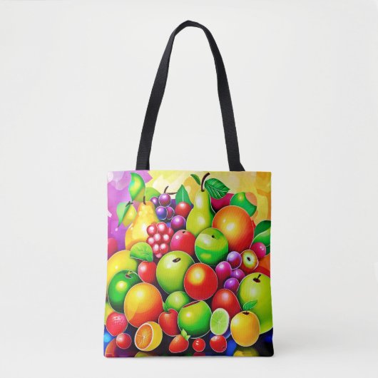 Levendige Fruit Medley Art Tote Bag (Voorkant)