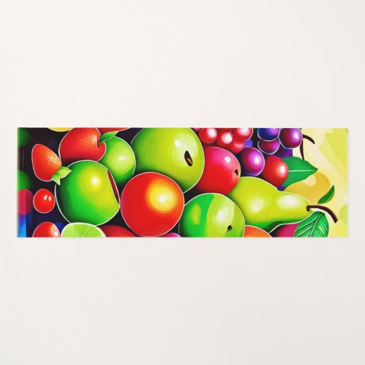 Levendige Fruit Medley Art Yogamat (Voorkant (horizontaal))