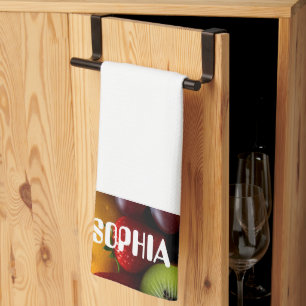 Levendige fruitfotografie theedoek