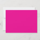 Levendige Fuchsia Roze Bloemige Oefenavond Dinner Kaart (Achterkant)