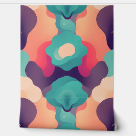 Levendige fusie: retro-moderne Abstracte caleidosc Behang