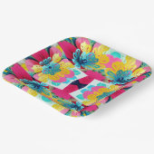 Levendige Fusion, multicolor Artistiek Party Paper Papieren Bordje (Gebogen)