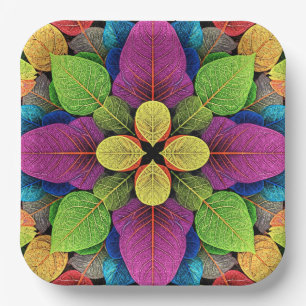 Levendige Fusion, multicolor Artistiek Party Paper Papieren Bordje