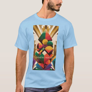 Levendige Futuristische Art Deco Illustratie T-shirt
