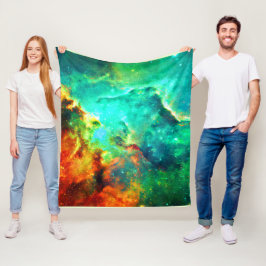 Levendige Galaxy Canvas Art Fleece Deken