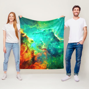 Levendige Galaxy Canvas Art Fleece Deken