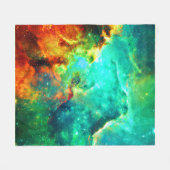 Levendige Galaxy Canvas Art Fleece Deken (Voorkant (Horizontaal))