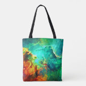Levendige Galaxy Canvas Art Tote Bag (Achterkant)