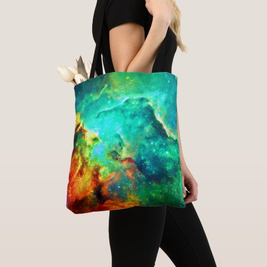 Levendige Galaxy Canvas Art Tote Bag (Dichtbij)