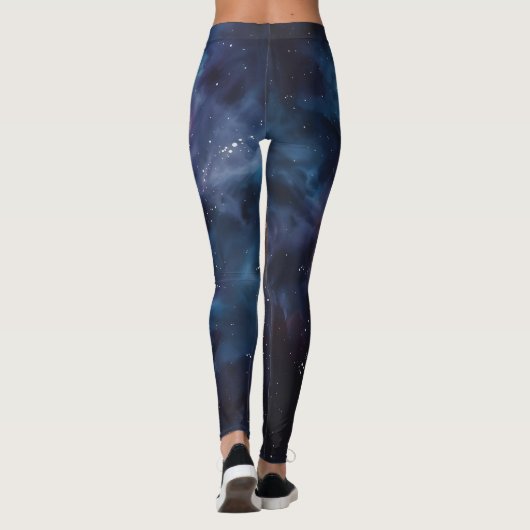 Levendige Galaxy Print - Kosmische Activewear voor Leggings (Achterkant)