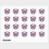 Levendige Galaxy Vlinder Ronde Sticker (Vel)