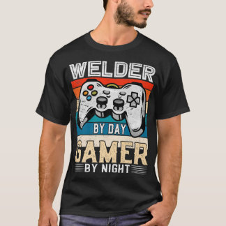 Levendige gamer met nachtelijke videogames Ret T-shirt
