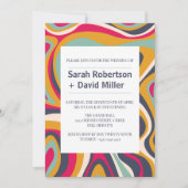 Levendige gedurfde Abstracte bruiloft Kaart (Voorkant)