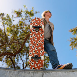 Levendige gedurfde rode luipaard stijlvolle dieren persoonlijk skateboard