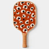 Levendige gedurfde rode luipaardprint pickleball paddle (Voorkant)