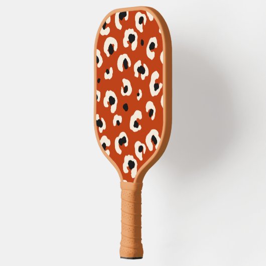 Levendige gedurfde rode luipaardprint pickleball paddle (Links)