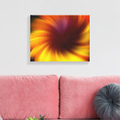 Levendige geel bruine wervelingen Abstract Canvas Afdruk (Insitu (Woonkamer))