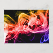 Levendige Geel Oranje Paarse Abstracte Rook Briefkaart (Voorkant)