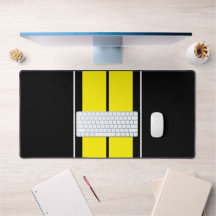 Levendige geel zwart wit sportieve racestrepen