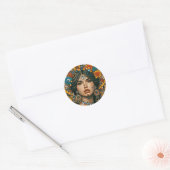 "Levendige geest" Ronde Sticker (Envelop)