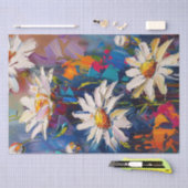 Levendige gekleurde Daisy Flowers Decoupage Tissuepapier (Craft)